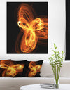 Fractal Fire Pattern Painted in Air - Large Abstract Canvas Wall Art