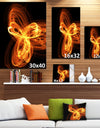 Fractal Fire Pattern Painted in Air - Large Abstract Canvas Wall Art