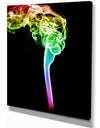 Isolated Abstract Smoke on Black - Abstract Canvas Wall Art Print