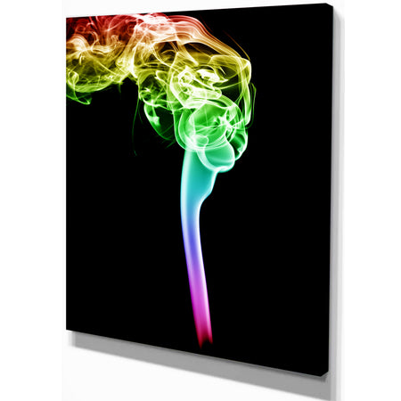 Isolated Abstract Smoke on Black - Abstract Canvas Wall Art Print