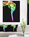 Isolated Abstract Smoke on Black - Abstract Canvas Wall Art Print