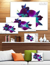 Deep Purple Orchid Flowers on White - Flowers Canvas Wall Artwork