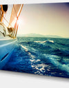 Yacht Sailing in Wavy Waters - Large Seashore Canvas Wall Art