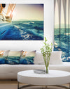 Yacht Sailing in Wavy Waters - Large Seashore Canvas Wall Art