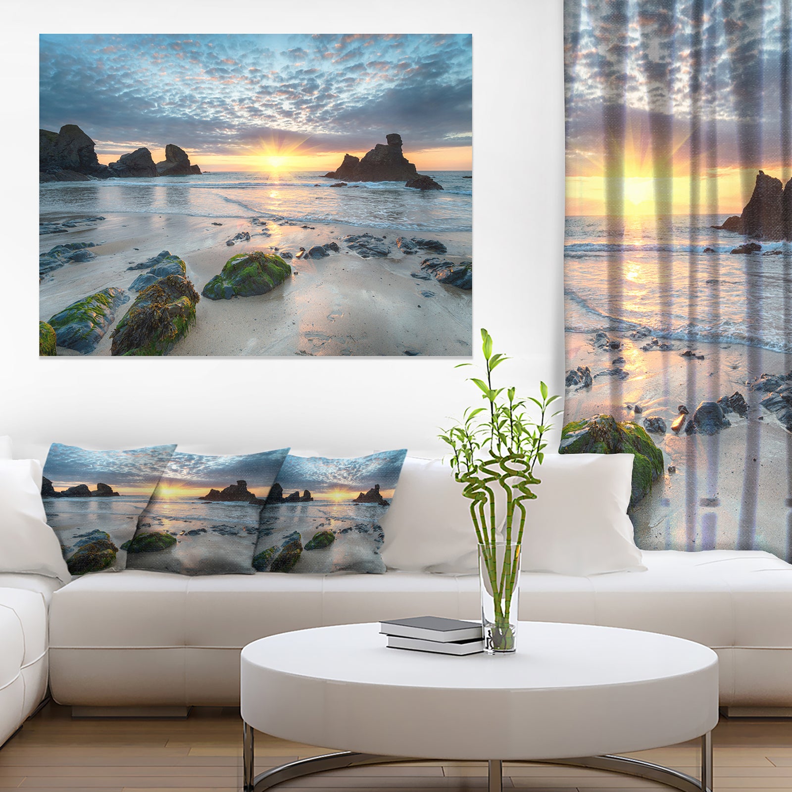 Beautiful Porthcothan Bay - Large Seashore Canvas Wall Art