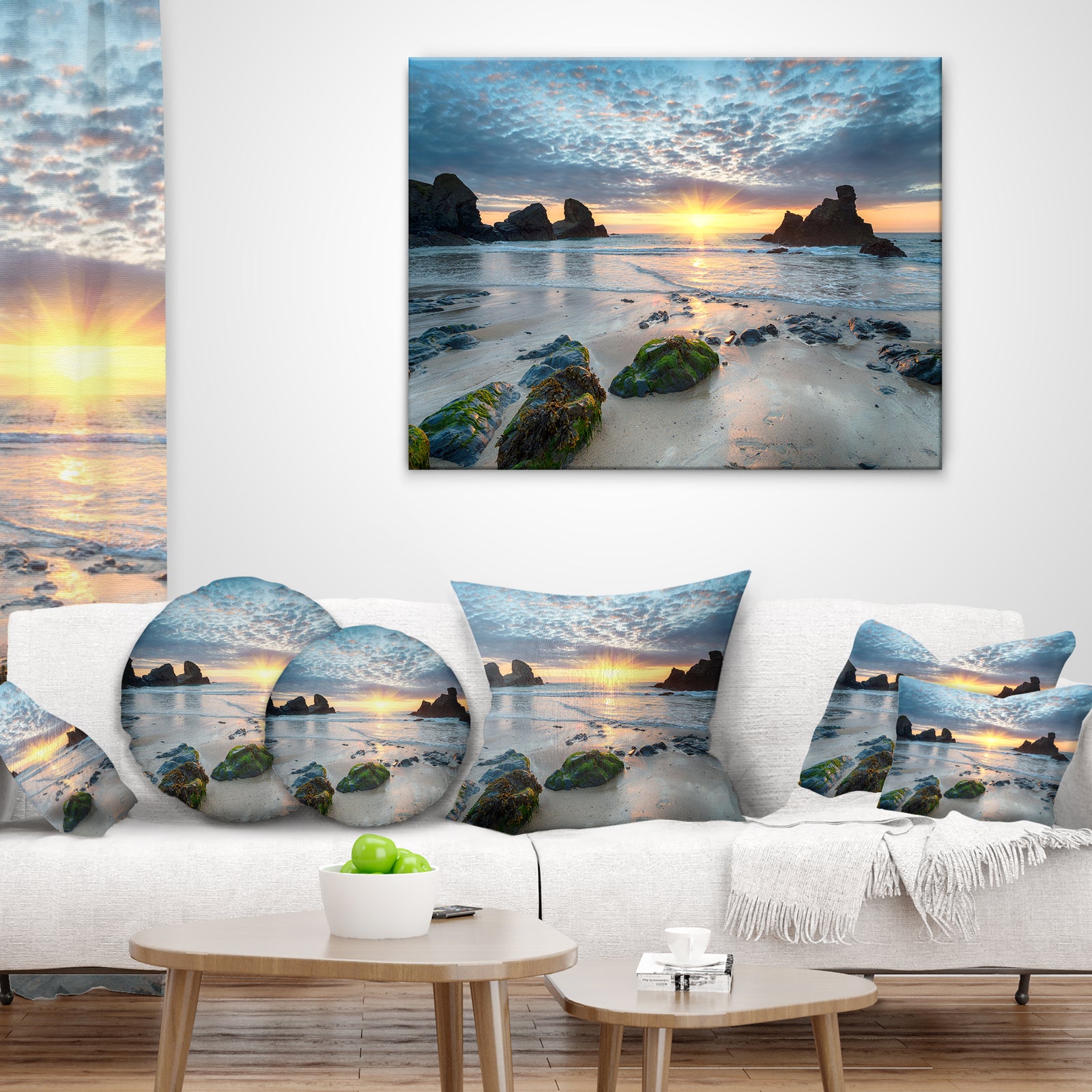 Beautiful Porthcothan Bay - Large Seashore Canvas Wall Art