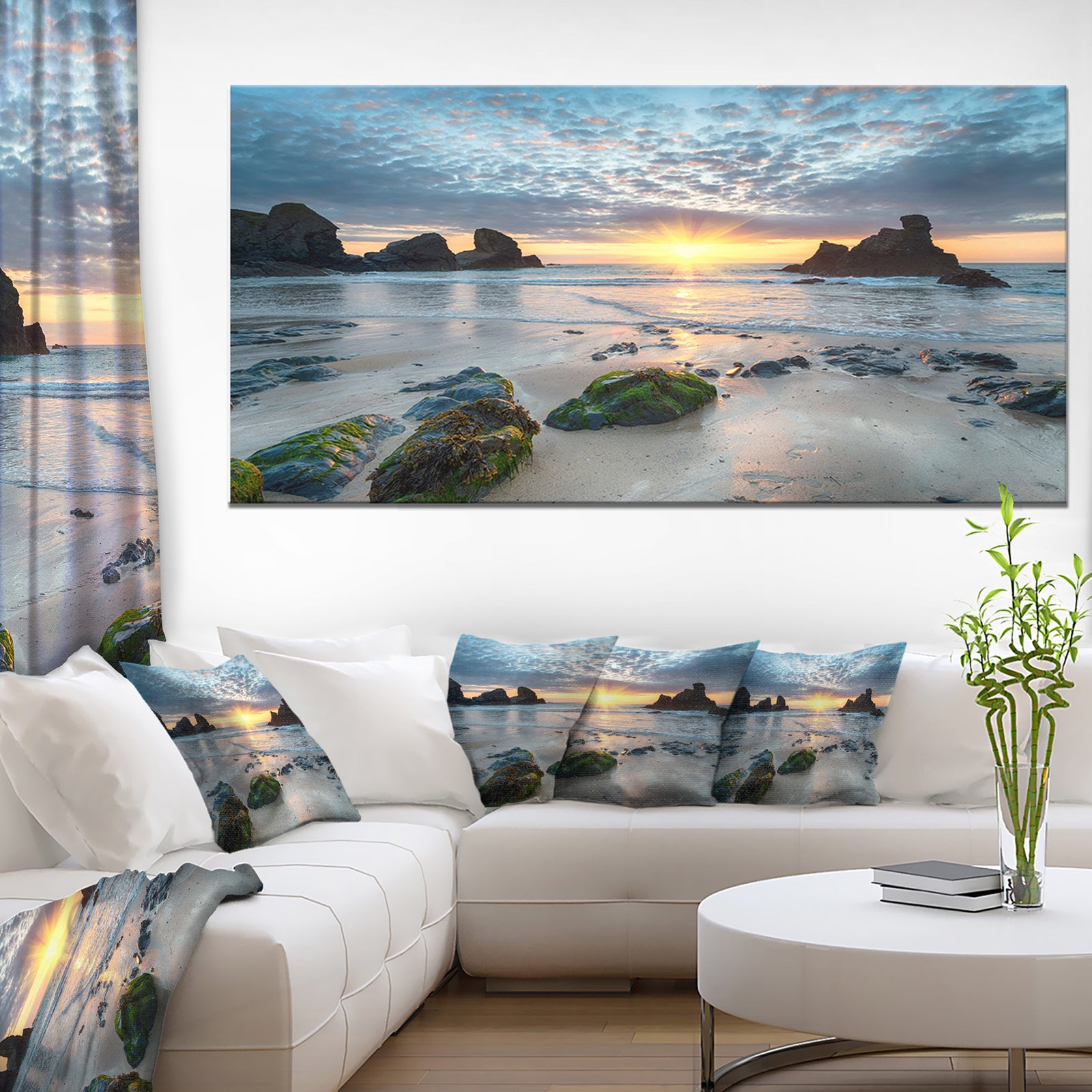 Beautiful Porthcothan Bay - Large Seashore Canvas Wall Art