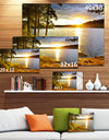 Beautiful View of Sunset over Lake - Landscape Canvas Art Print