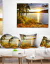 Beautiful View of Sunset over Lake - Landscape Canvas Art Print