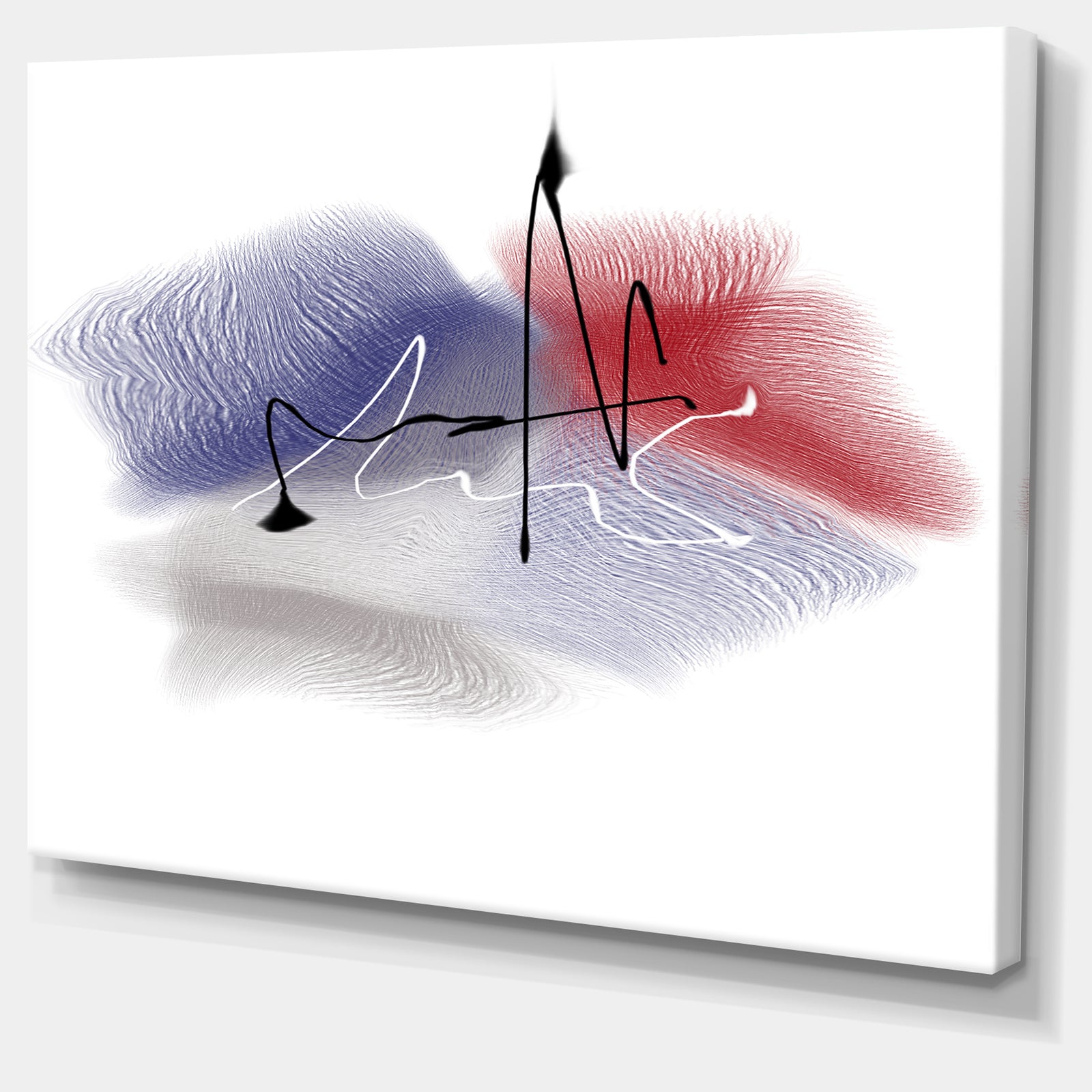 Abstract Multicolor Flowers - Large Animal Canvas Wall Art Print