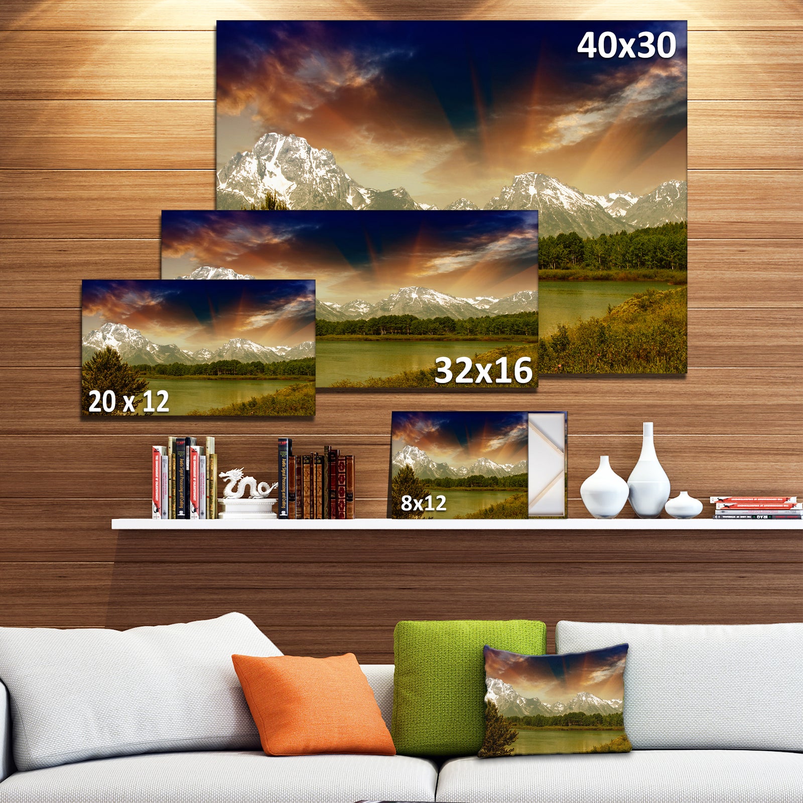 Grand Teton National Park - Extra Large Landscape Art Canvas