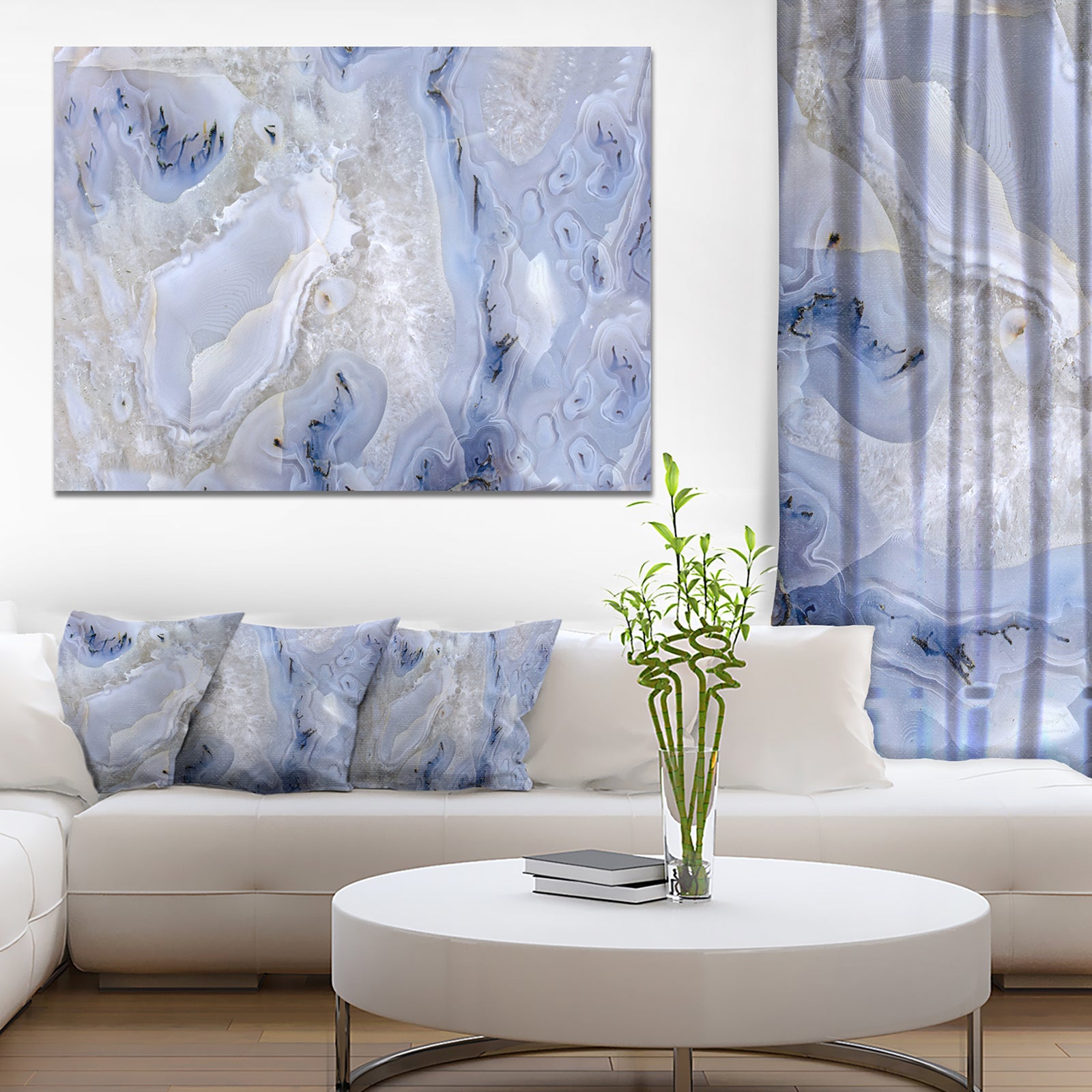 Agate Stone Background - Abstract Canvas Wall Art Print