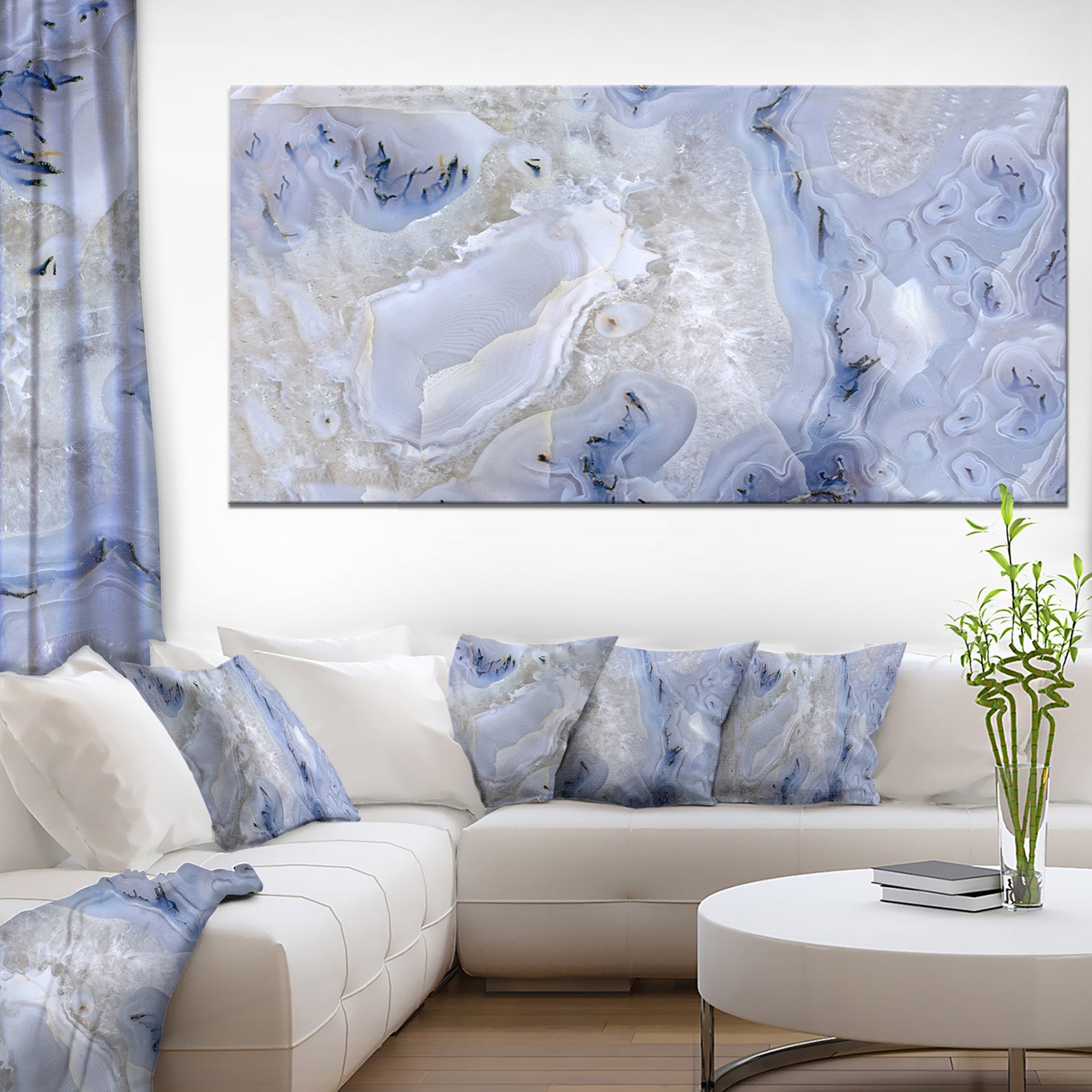 Agate Stone Background - Abstract Canvas Wall Art Print