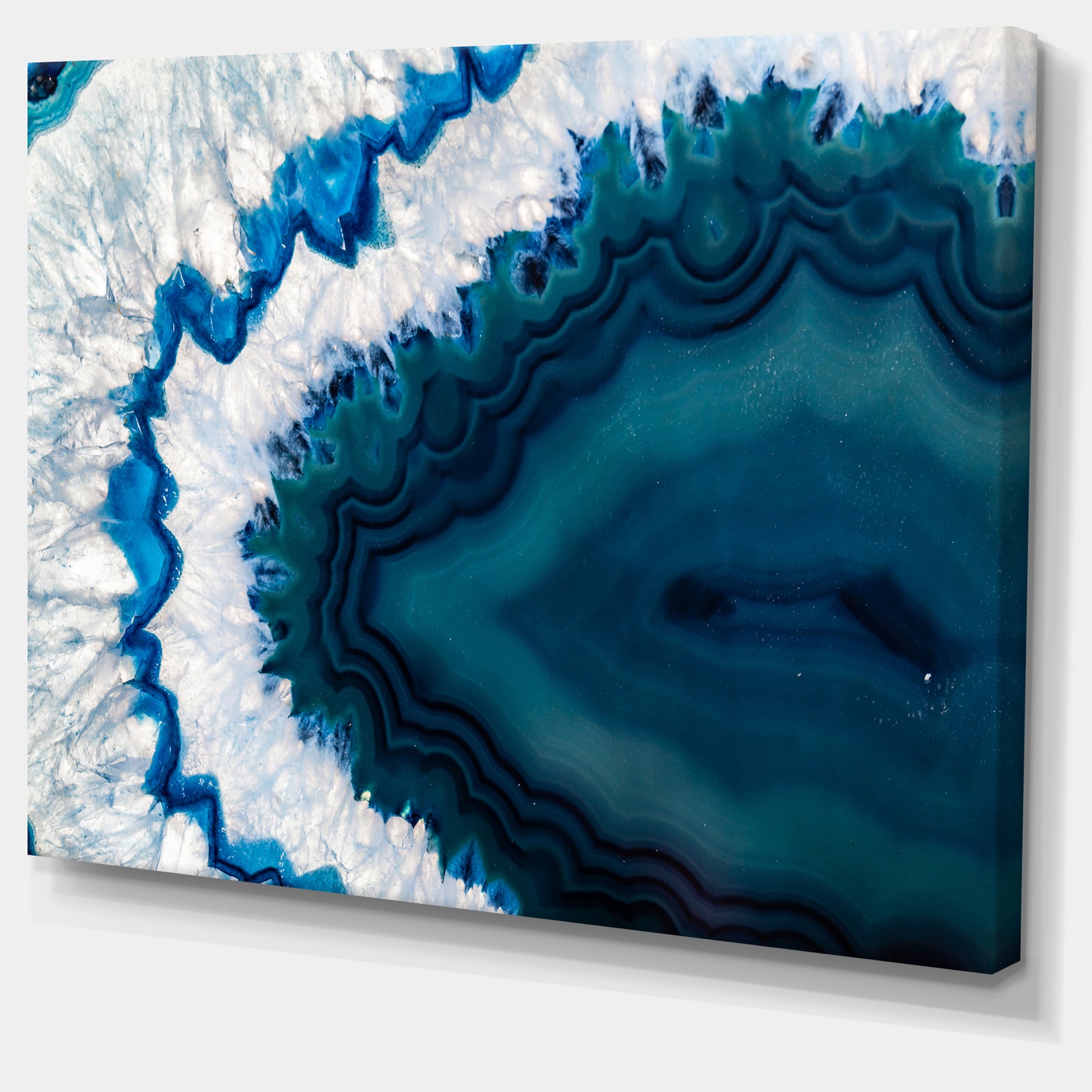 Blue Brazilian Geode - Abstract Canvas Wall Art Print
