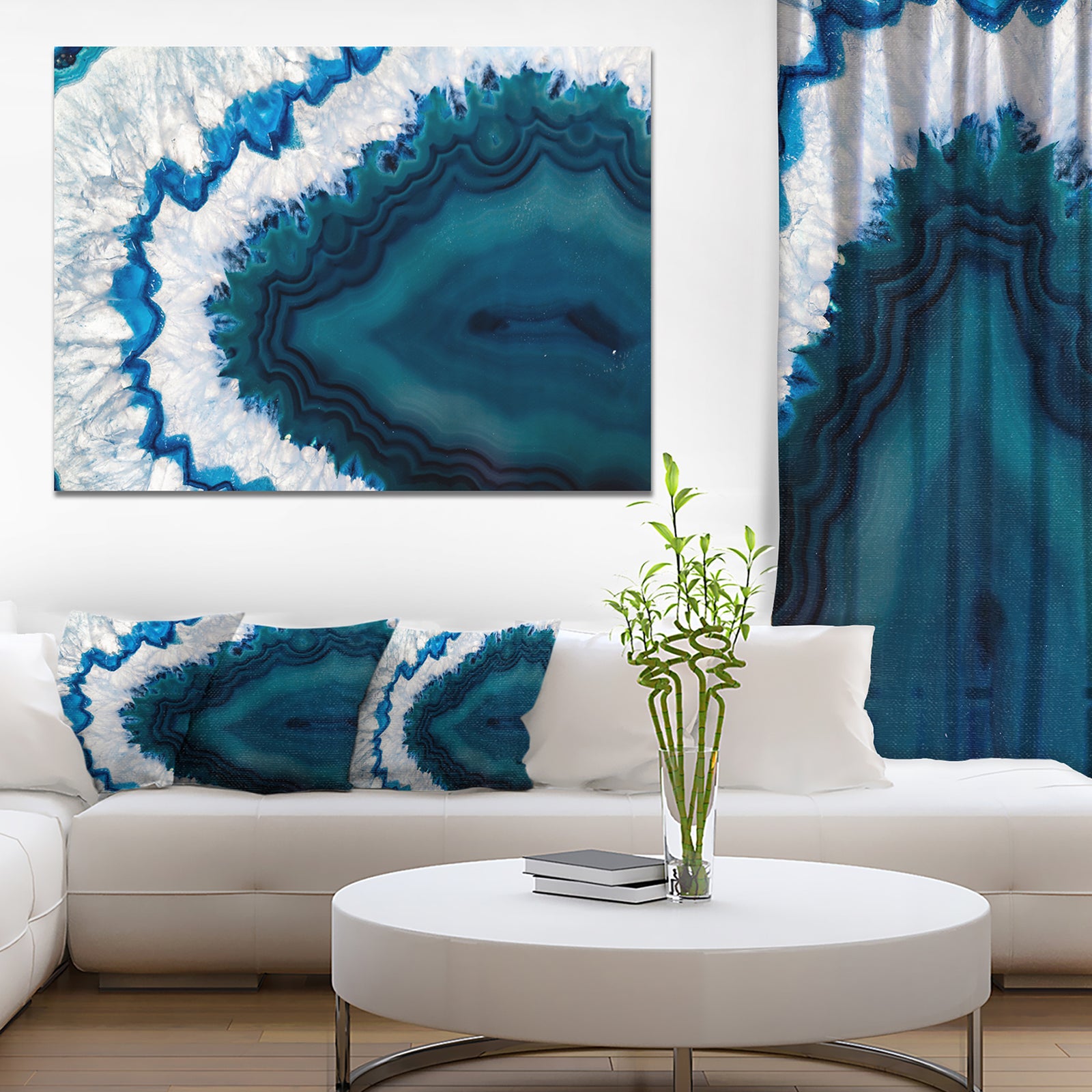 Blue Brazilian Geode - Abstract Canvas Wall Art Print