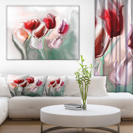 Floral Watercolor Illustration - Large Animal Canvas Wall Art Print