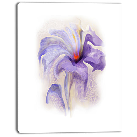 Purple Flower Watercolor Illustration - Large Animal Canvas Wall Art Print