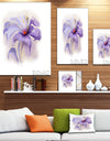 Purple Flower Watercolor Illustration - Large Animal Canvas Wall Art Print