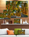 Road Through Yellow Forest - Extra Large Landscape Art Canvas