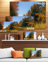 Road Through Fall Forest - Extra Large Landscape Art Canvas