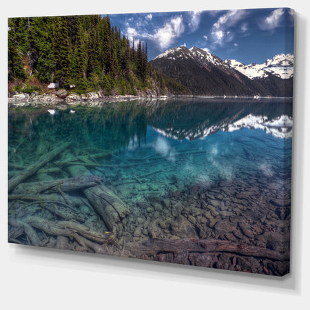 Blue Waters and Mountains - Extra Large Landscape Art Canvas
