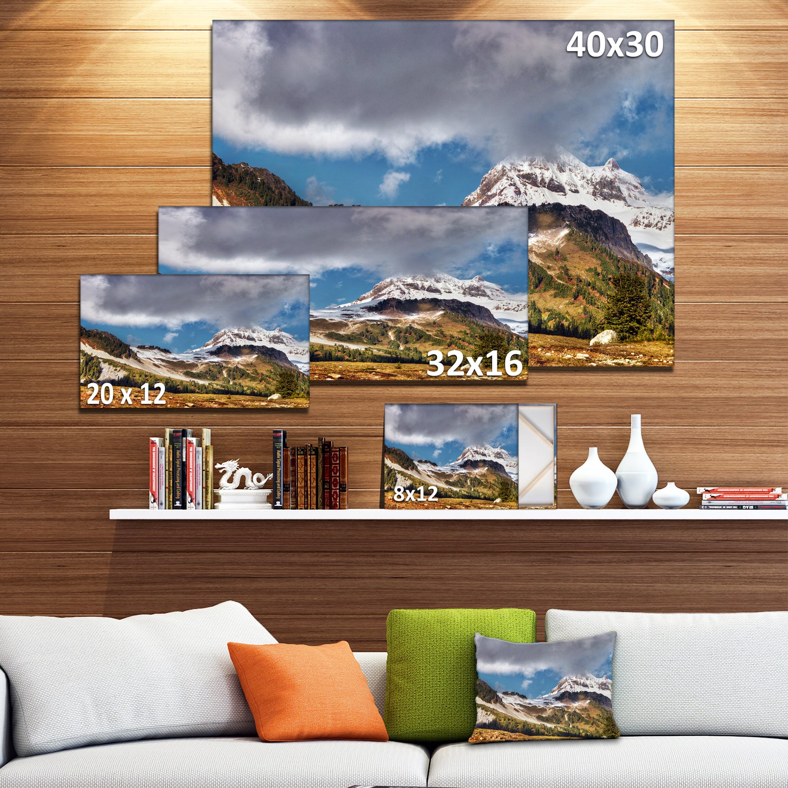 Whistler Mountain British Columbia - Extra Large Cityscape Wall Art on Canvas