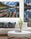 Sunken Logs n Mountain Lake - Extra Large Landscape Art Canvas