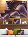 Purple Waves Fractal Wall Art - Abstract Canvas Wall Art Print