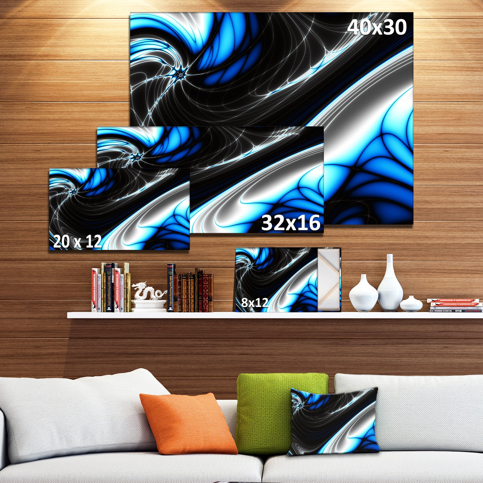 Fractal Artwork for Creative Design - Abstract Canvas Wall Art Print