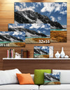 Bright Sky and Blue Mountain Lake - Landscape Artwork Canvas Print