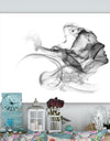 Woman and Smoke Double Exposure - Portrait Canvas Art Print