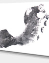 Black and White Footprint Design - Portrait Canvas Wall Art Print