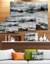 Frozen Mountain Lake Shore - Landscape Wall Art Print Canvas