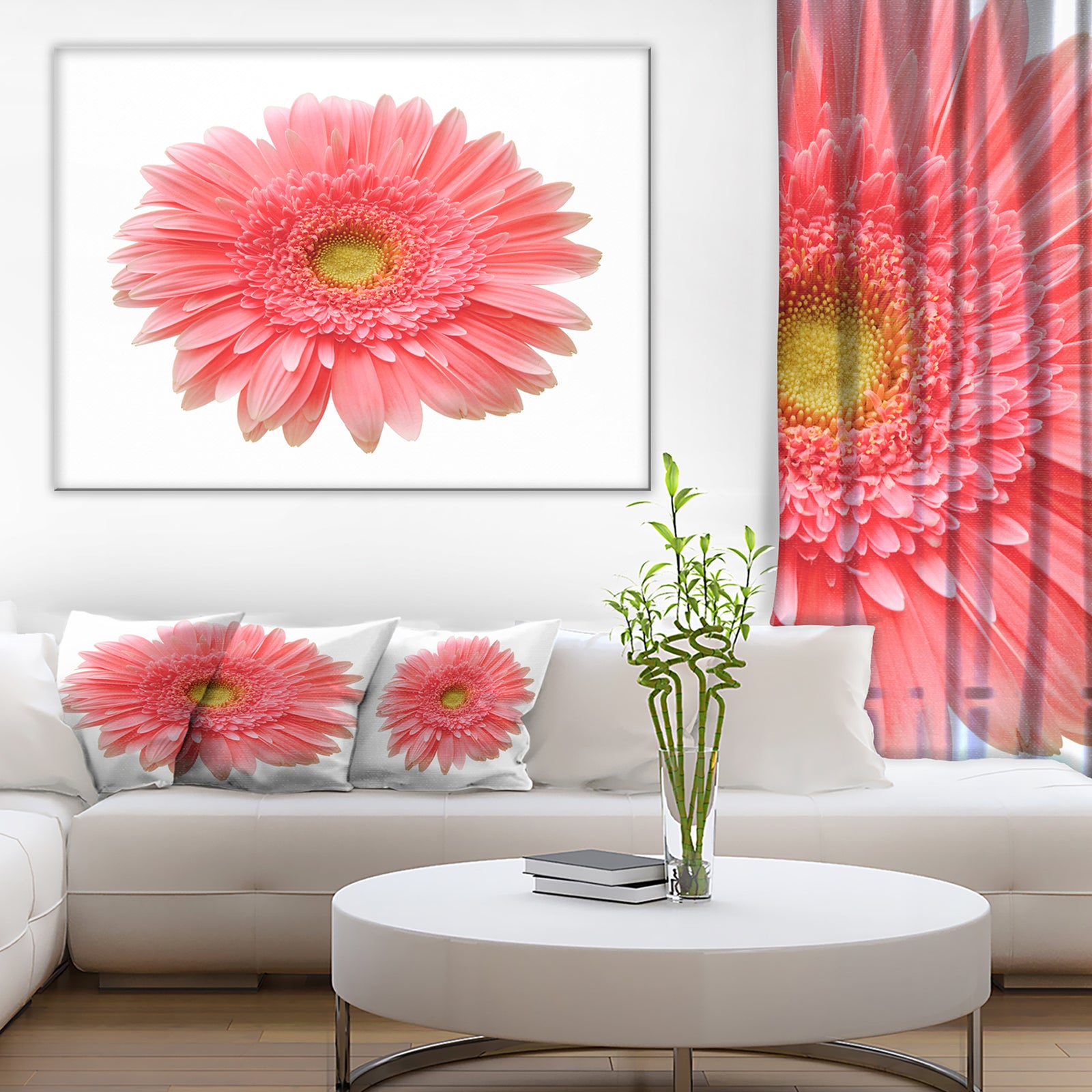 Single Daisy on White Background - Modern Floral Wall Artwork