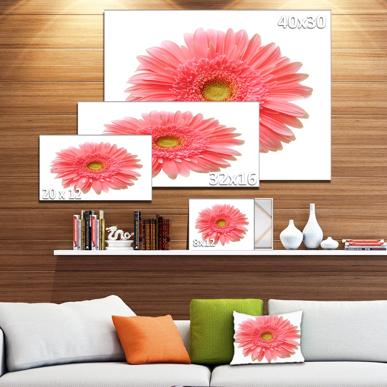 Single Daisy on White Background - Modern Floral Wall Artwork