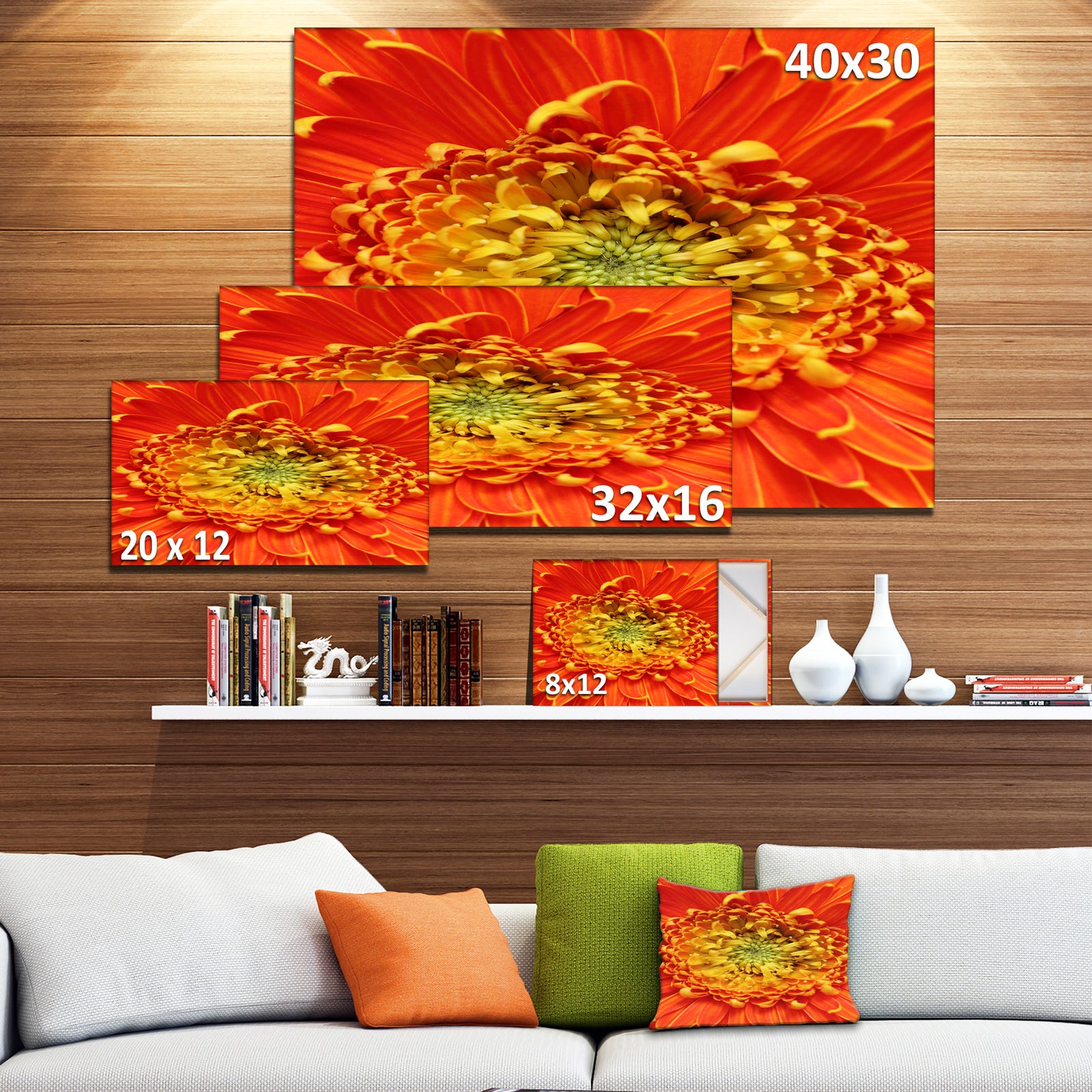 Beautiful Gerbera Flower In Brig - Modern Floral Wall Artwork