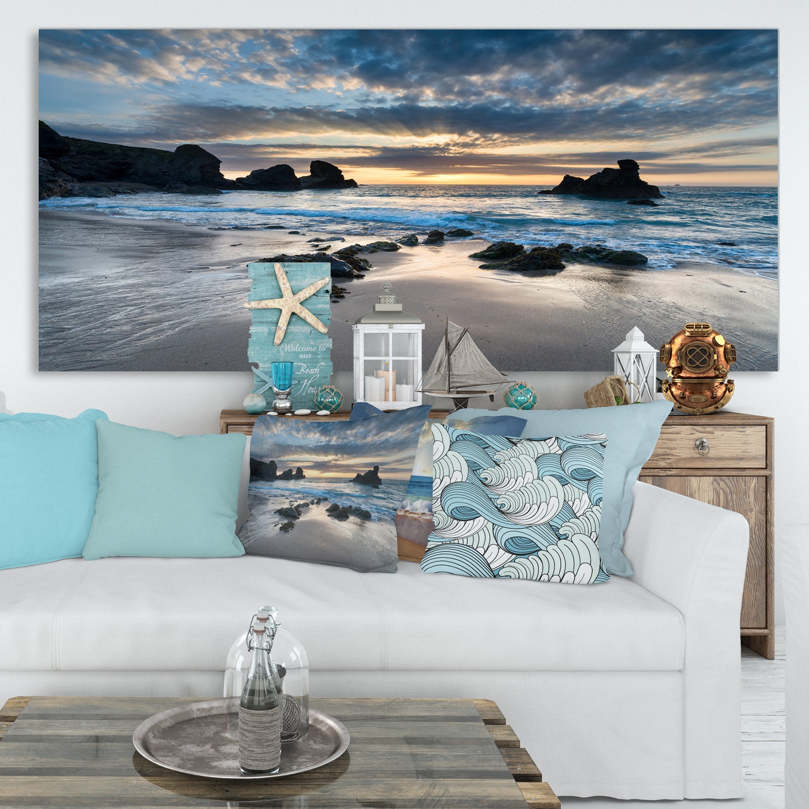 Beautiful Porthcothan Bay - Seashore Canvas Art Print