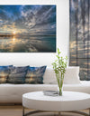 Sunset with Dramatic Sky and Sea - Modern Seashore Canvas Wall Art Print