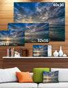 Sunset with Dramatic Sky and Sea - Modern Seashore Canvas Wall Art Print