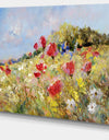 Painted Poppies on Summer Meadow - Large Landscape Canvas Art