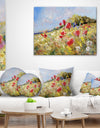 Painted Poppies on Summer Meadow - Large Landscape Canvas Art