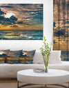 Sun Break over Blue Ocean - Large Seashore Canvas Artwork Print