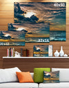 Sun Break over Blue Ocean - Large Seashore Canvas Artwork Print