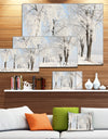 Winter Lane on Sunny Morning - Modern Forest Canvas Wall Artwork