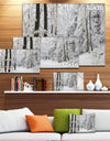 Dense Winter Forest and Lane - Large Forest Artwork Canvas