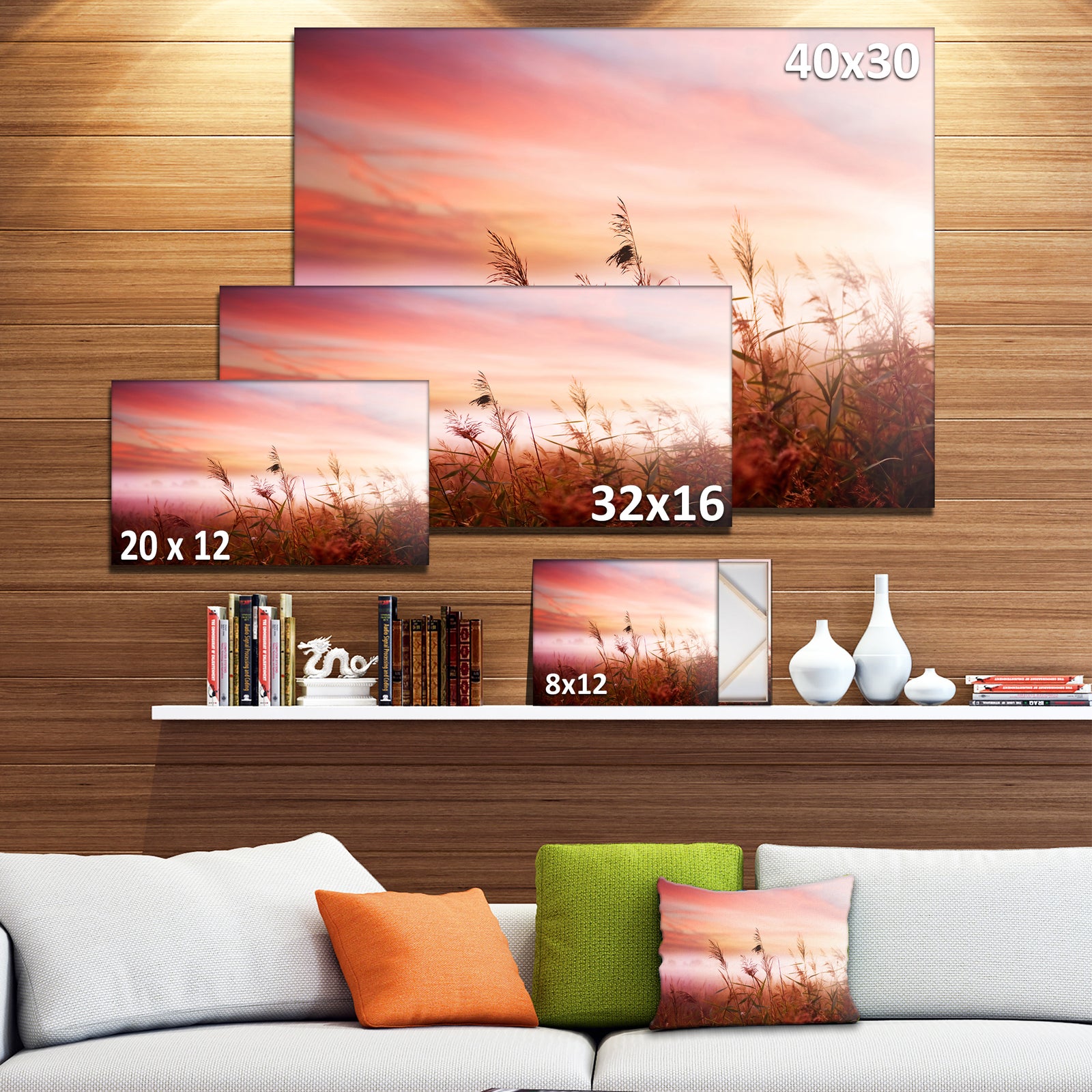 Foggy Land with Early Morning Mist - Landscape Artwork Canvas Print