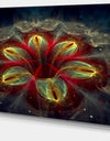 Red Golden Colorful Fractal Design - Modern Floral Wall Artwork