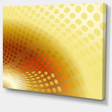 Golden Fractal Abstract Pattern - Large Abstract Canvas Artwork
