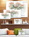 Pink Roses Bunch in the Vase - Modern Flower Canvas Wall Artwork