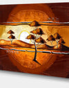 African Motive Art Watercolor - Modern Landscape Wall Art Canvas